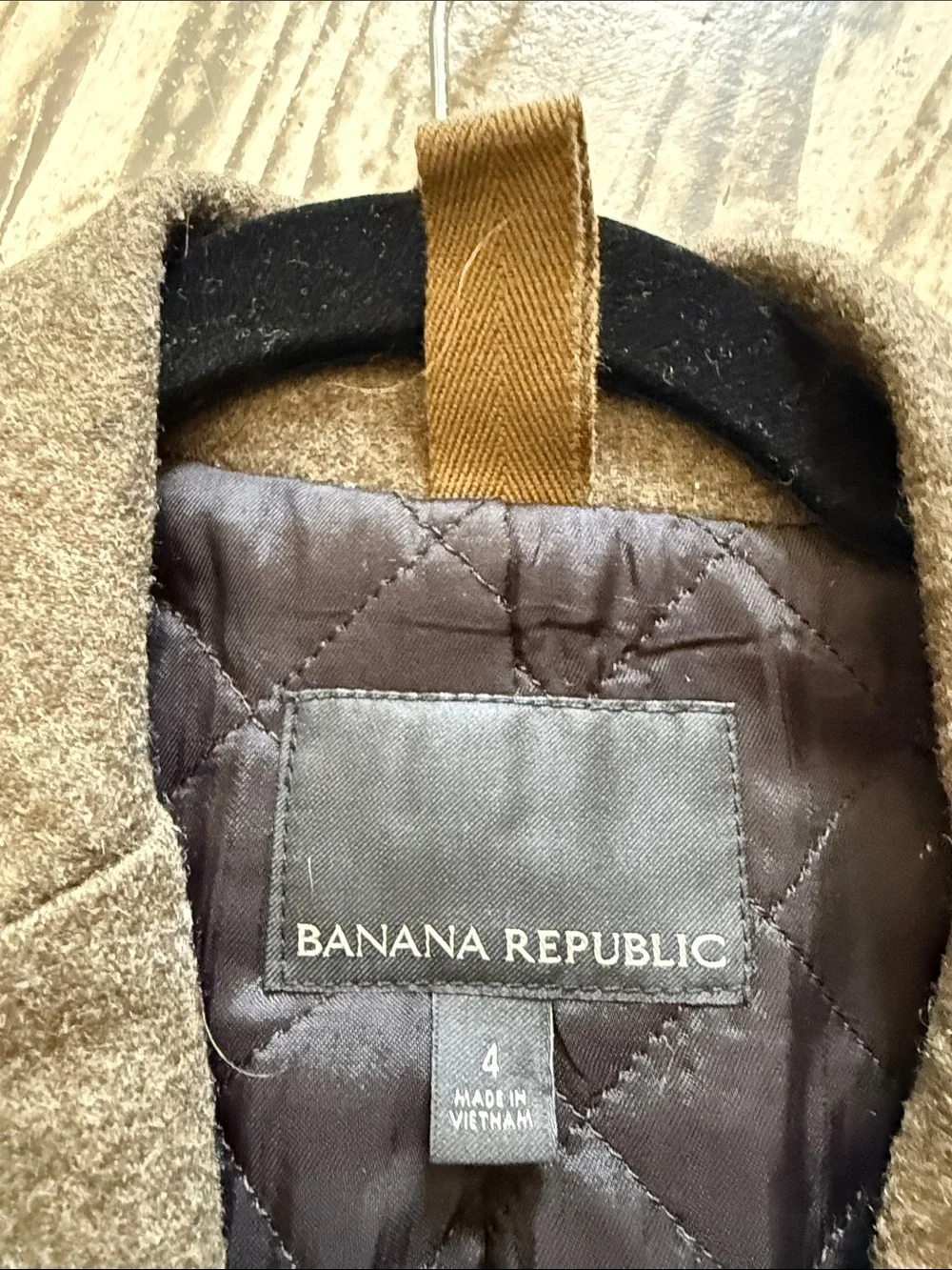 Banana Republic Men's Olive Green Wool-Blend Field Jacket